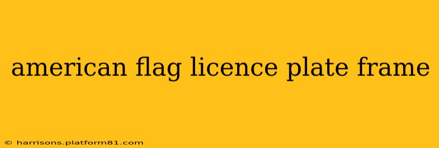 american flag licence plate frame