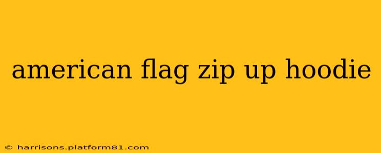 american flag zip up hoodie