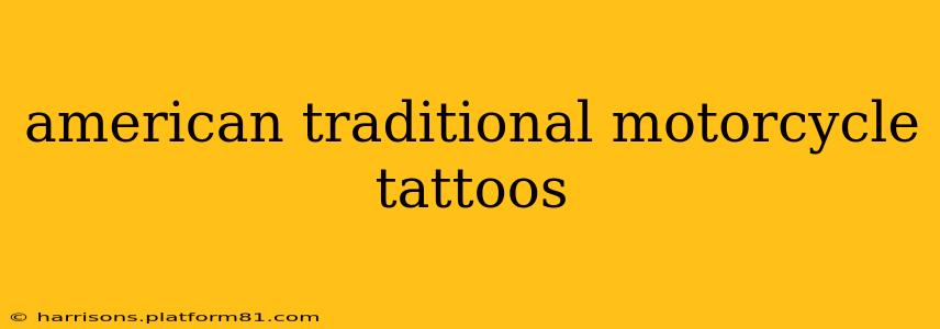 american traditional motorcycle tattoos