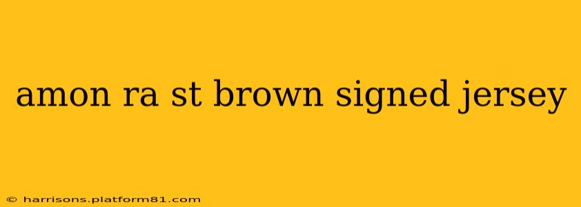 amon ra st brown signed jersey