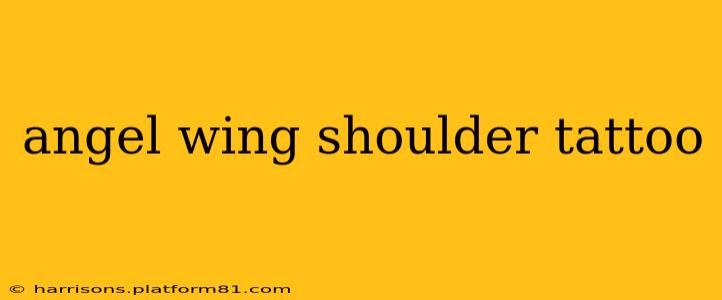 angel wing shoulder tattoo