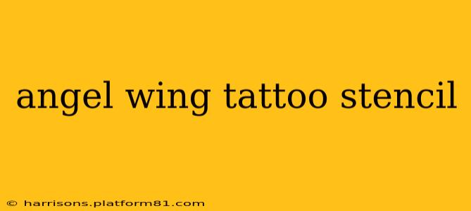 angel wing tattoo stencil