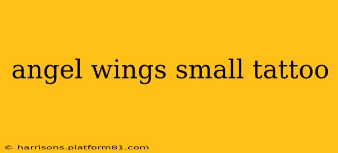 angel wings small tattoo