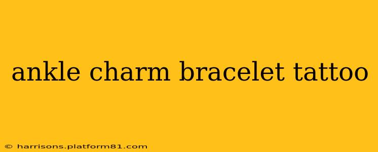 ankle charm bracelet tattoo