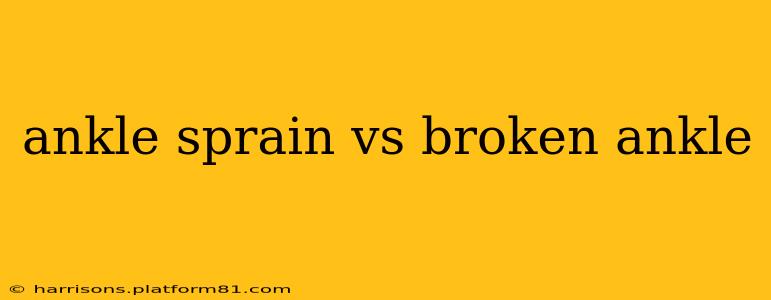 ankle sprain vs broken ankle