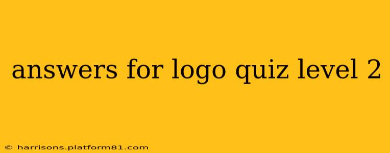 answers for logo quiz level 2