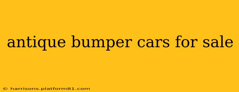 antique bumper cars for sale