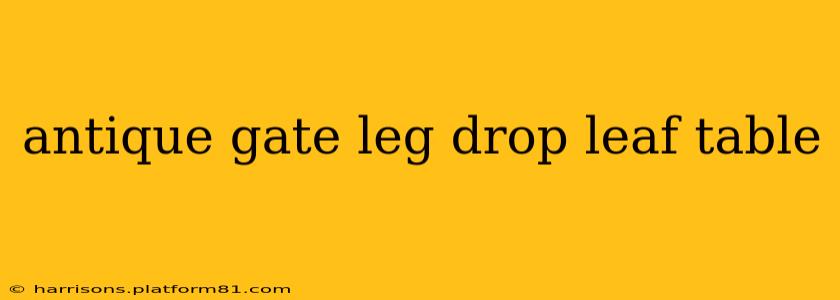 antique gate leg drop leaf table