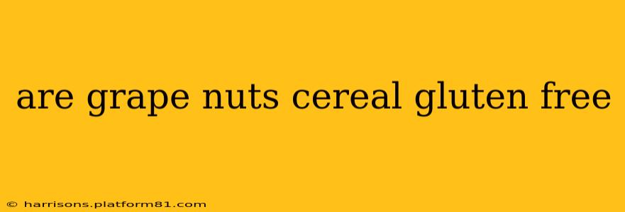 are grape nuts cereal gluten free
