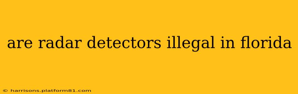 are radar detectors illegal in florida