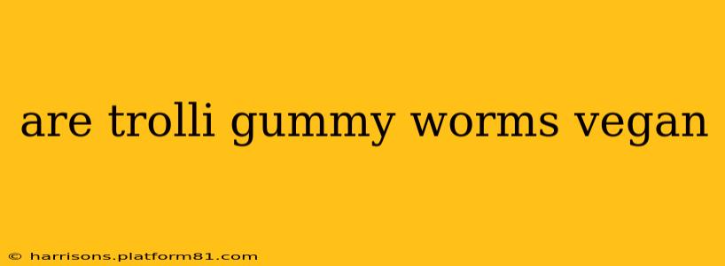 are trolli gummy worms vegan