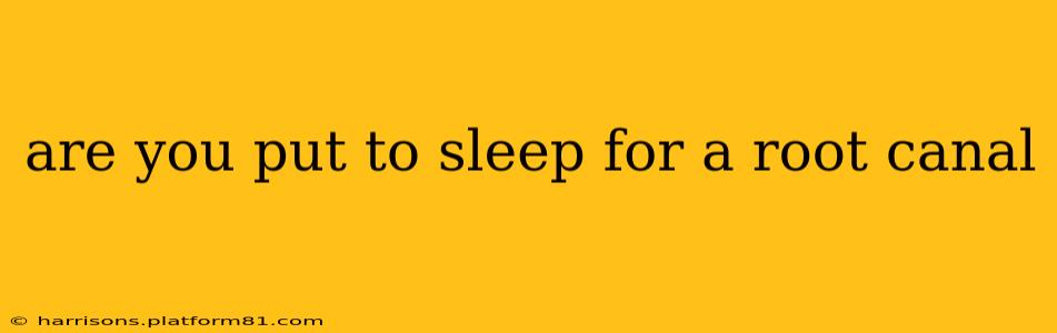 are you put to sleep for a root canal
