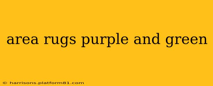 area rugs purple and green
