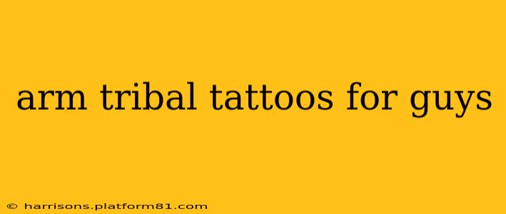 arm tribal tattoos for guys