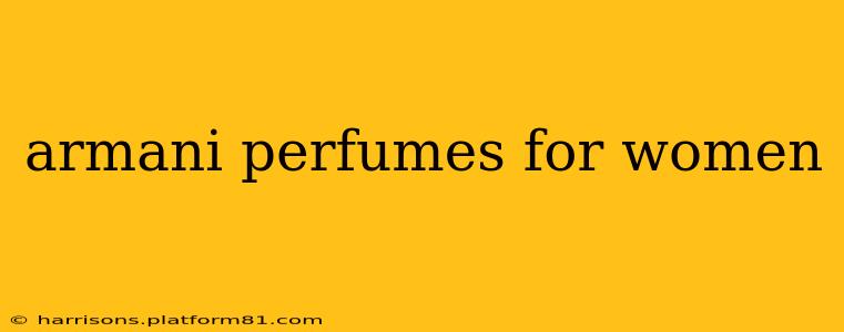 armani perfumes for women