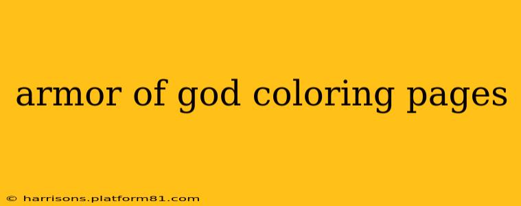 armor of god coloring pages