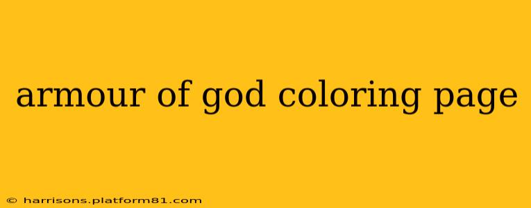 armour of god coloring page