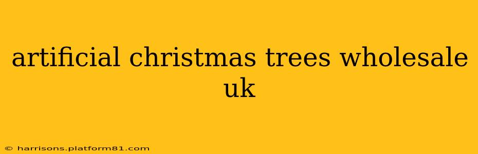 artificial christmas trees wholesale uk