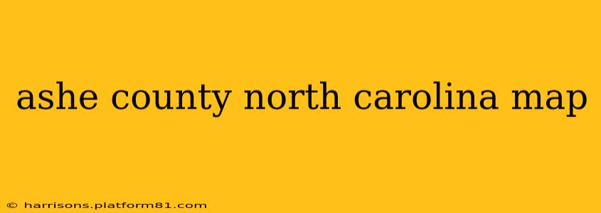 ashe county north carolina map