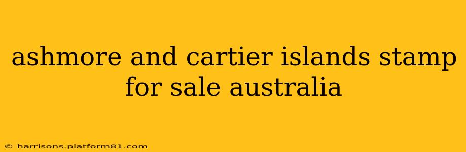 ashmore and cartier islands stamp for sale australia