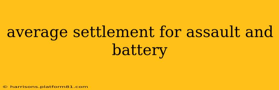 average settlement for assault and battery