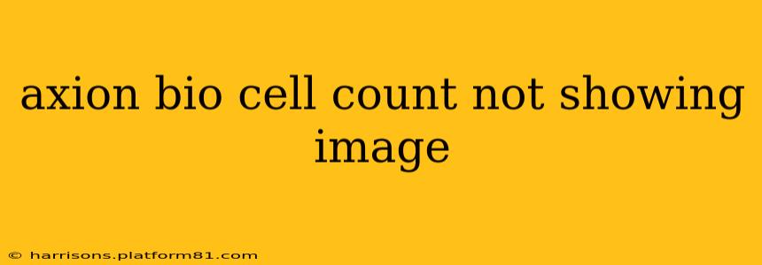 axion bio cell count not showing image