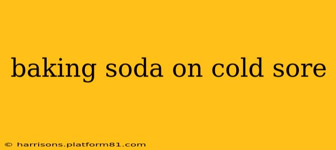 baking soda on cold sore
