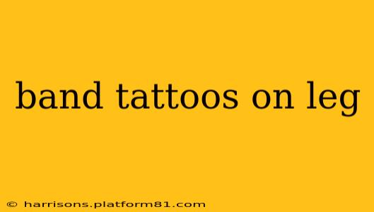 band tattoos on leg