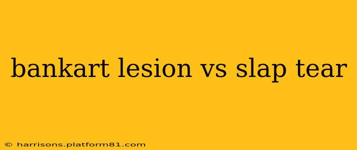 bankart lesion vs slap tear