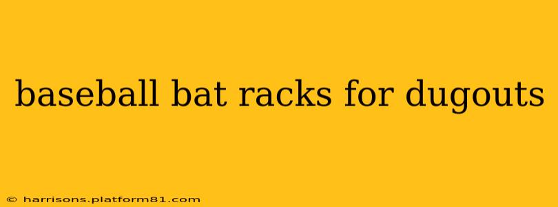 baseball bat racks for dugouts