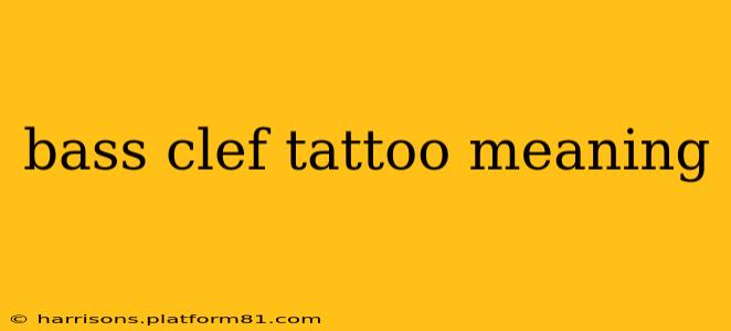 bass clef tattoo meaning