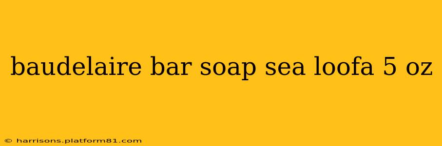 baudelaire bar soap sea loofa 5 oz