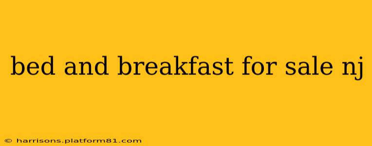 bed and breakfast for sale nj