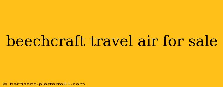 beechcraft travel air for sale