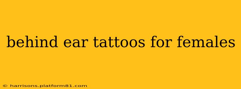 behind ear tattoos for females
