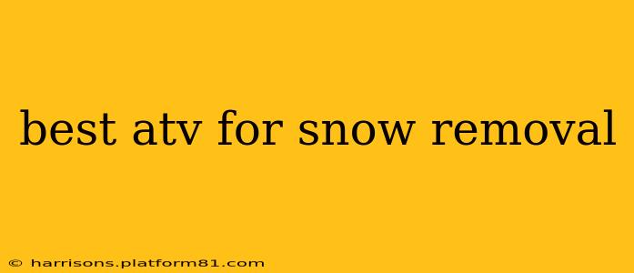 best atv for snow removal