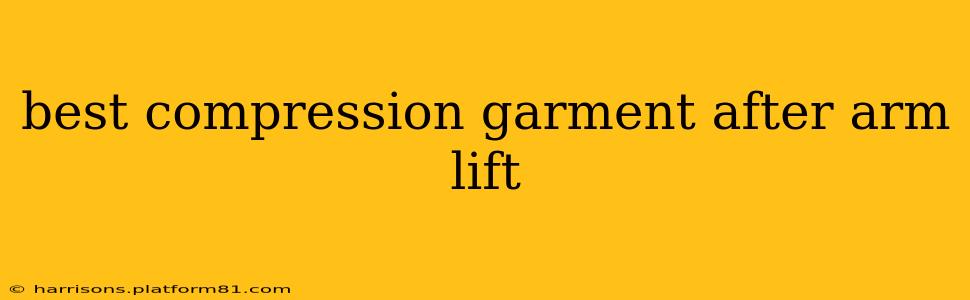 best compression garment after arm lift