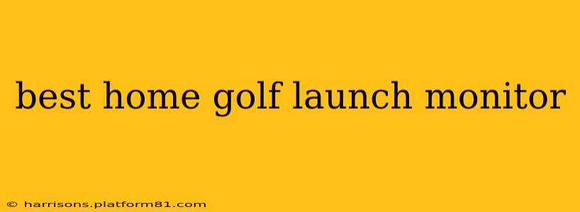 best home golf launch monitor