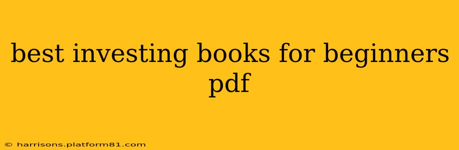 best investing books for beginners pdf