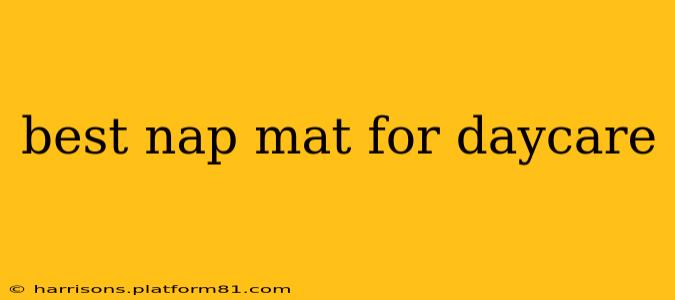 best nap mat for daycare