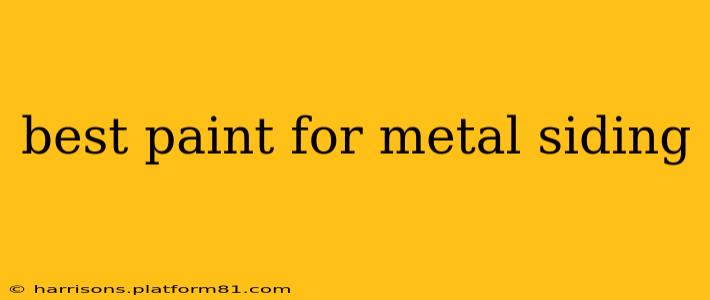 best paint for metal siding