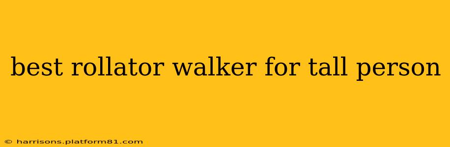 best rollator walker for tall person
