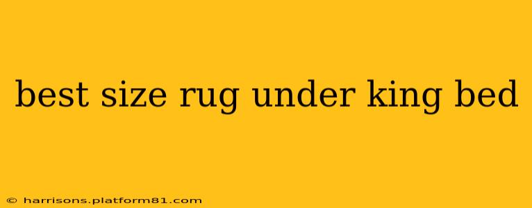 best size rug under king bed
