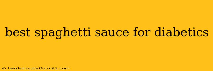 best spaghetti sauce for diabetics