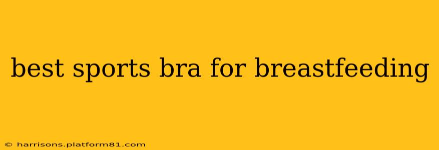 best sports bra for breastfeeding