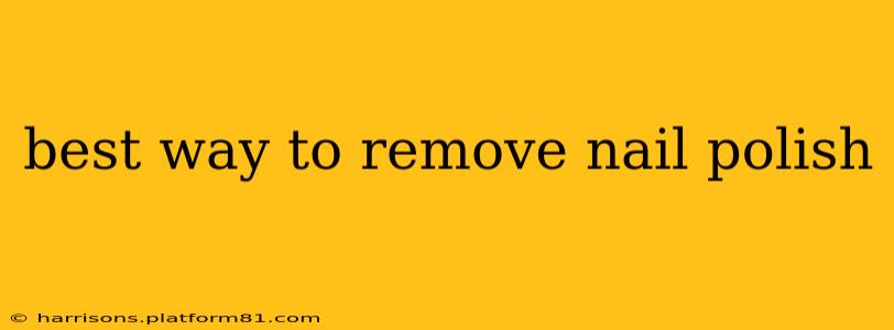 best way to remove nail polish