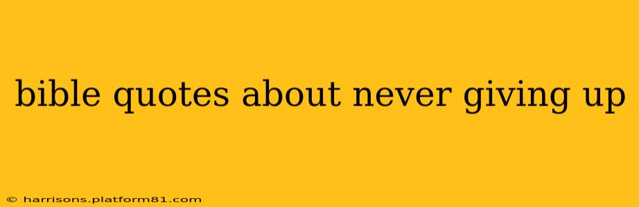 bible quotes about never giving up