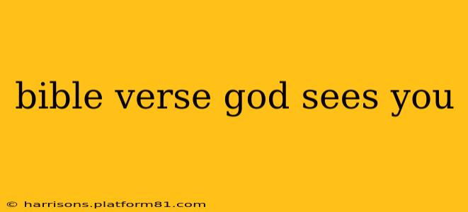 bible verse god sees you