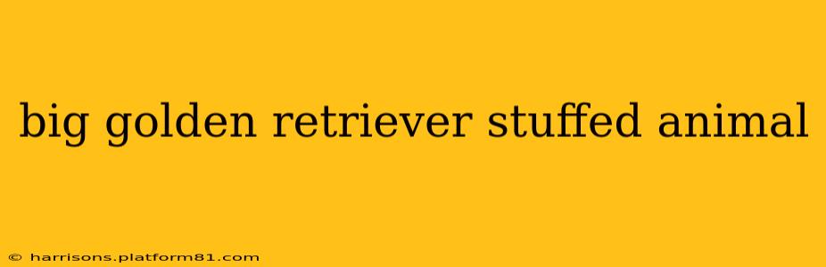 big golden retriever stuffed animal