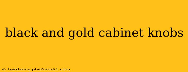 black and gold cabinet knobs